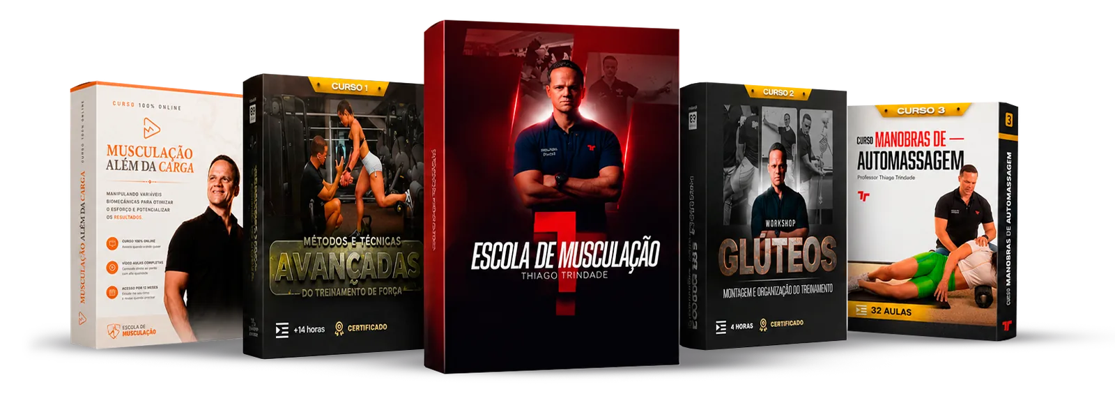 Escola de Musculação + Métodos e Técnicas Avançadas + Workshop Glúteos + Manobras de Automassagem + Musculação Além da Carga